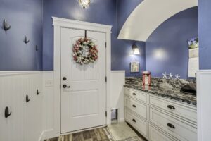 stairs hall and other construction buffet coffee area