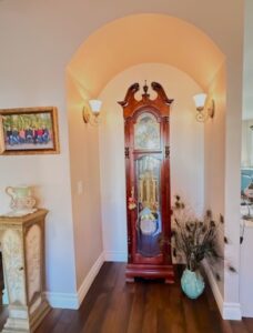 stairs hall and other construction grandfather clock  recessed